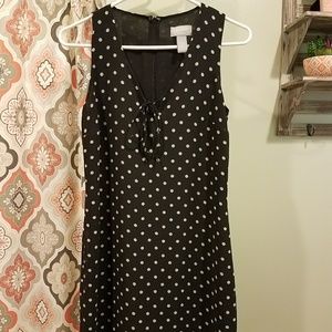 Black polkadot dress